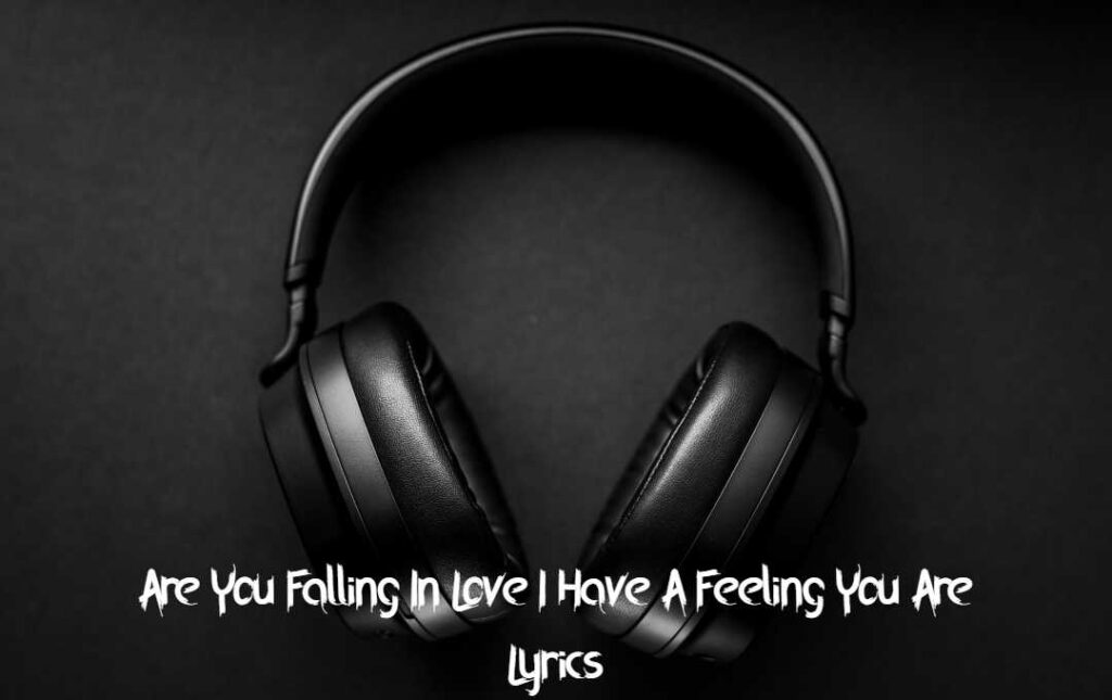 Are You Falling In Love I Have A Feeling You Are Lyrics